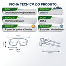 Óculos fotocromáticos unissex para ciclismo com lentes que se adaptam à luz
