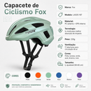 Detalhe do Capacete de Ciclismo Fox com construção in-mold