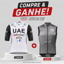 Kit Compre e Ganhe com colete POC tamanho G e camisa de ciclismo UAE tamanho G