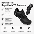 Detalhe da sapatilha de ciclismo MTB Sneakers para trilhas