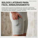 Bermuda de Ciclismo Ride Cinza detalhe do acabamento nas pernas