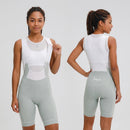 Bretelle feminino cinza para ciclismo vista frontal