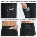 Calça de ciclismo inverno X-TIGER com secagem rápida, silicone antiderrapante e forro gel 5D