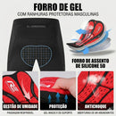 Calça de ciclismo X-TIGER com forro em gel 5D, zíper nos tornozelos e tecido térmico