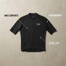 Zíper YKK integral da Camisa Ciclismo Masculina Mechanism preta