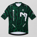 Camisa Ataque verde para ciclismo com bolsos traseiros