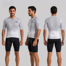 Camisa de ciclismo branca masculina com tecido respirável