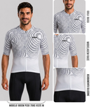 Detalhe da Camisa de Ciclismo Masculina Branca com bolsos traseiros
