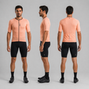 Camisa de ciclismo masculina Salmão com tecido respirável