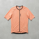 Camisa masculina para ciclismo Salmão com zíper completo