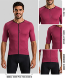 Camisa masculina para ciclismo Vinho com zíper completo