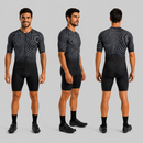 Camisa de ciclismo preta masculina com tecido respirável