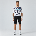 Camisa de ciclismo masculina SPEXCEL Camaleão Branco com corte aero