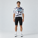 Camisa de ciclismo masculina SPEXCEL Camaleão Branco com corte aero