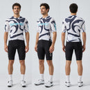 Camisa de ciclismo masculina SPEXCEL Camaleão Branco com corte aero