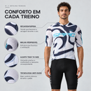 Camisa de ciclismo masculina SPEXCEL Camaleão Branco com corte aero