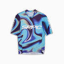 Camisa de ciclismo masculina SPEXCEL Camaleão Azul com corte aero