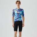 Camisa de ciclismo masculina SPEXCEL Camaleão Azul com corte aero