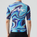 Camisa de ciclismo masculina SPEXCEL Camaleão Azul com corte aero