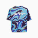 Camisa de ciclismo masculina SPEXCEL Camaleão Azul com corte aero