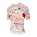 Camisa de ciclismo masculina YKY Coral sem gola com modelagem slim