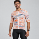 Camisa de ciclismo masculina YKY Coral sem gola com modelagem slim