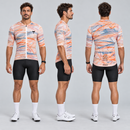 Camisa de ciclismo masculina YKY Coral sem gola com modelagem slim