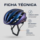 Capacete de ciclismo Ultimate amarelo com ajuste de 54 a 60 cm