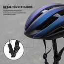 Capacete de ciclismo Ultimate branco com amarelo com ajuste de 54 a 60 cm