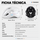 Capacete Pure White com 18 entradas de ar