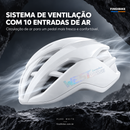 Capacete para Ciclismo Pure White com estrutura EPS e PC