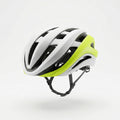 Capacete de ciclismo Ultimate branco com amarelo com ajuste de 54 a 60 cm