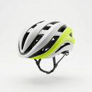 Capacete de ciclismo Ultimate branco com amarelo com ajuste de 54 a 60 cm