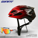 Capacete para ciclismo azul com óculos incluso na promoção