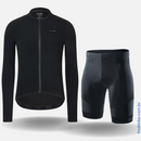 Conjunto de ciclismo Euro manga longa vista frontal com camisa 