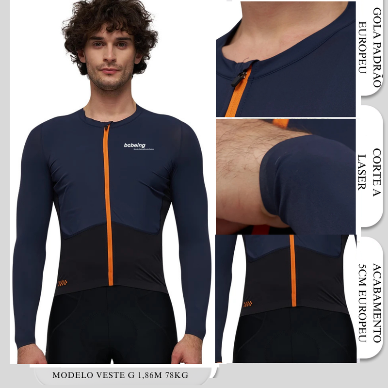 Camisa de Ciclismo Manga Longa Hise