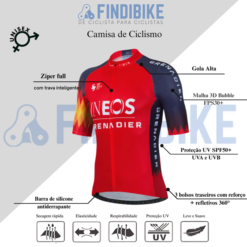 Kit de Ciclismo Masculino Ineos