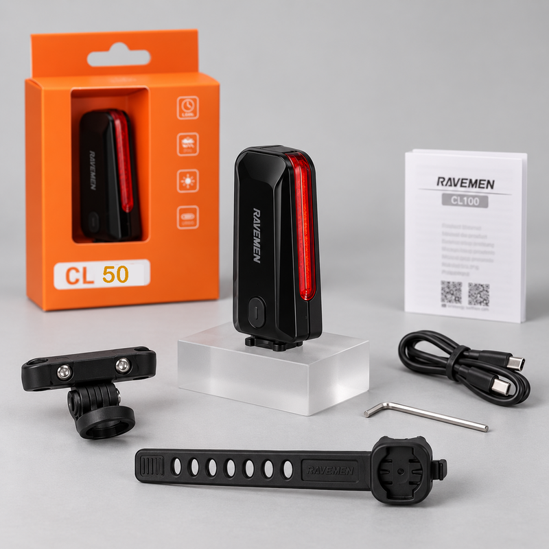Luz de Segurança Inteligente para bicicleta com visibilidade lateral