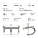 Guidão Integrado de Carbono TKR100