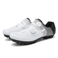 Sapatilha MTB Pro Fit branca com solado em nylon e design carbono