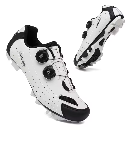 Sapatilha para MTB Cycling Branca com fecho estilo BOA