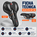 Selim para bicicleta com forro em gel e revestimento sintético