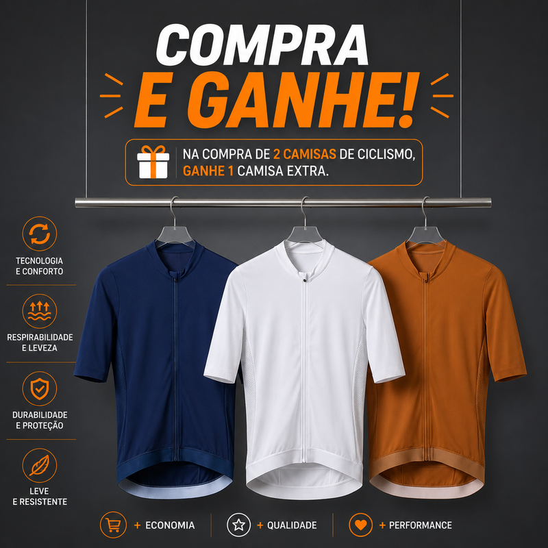 Kit de Camisas de Ciclismo Hise — Promoção