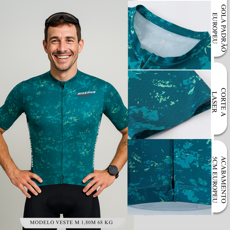 Camisa de Ciclismo Masculina Hise Laser