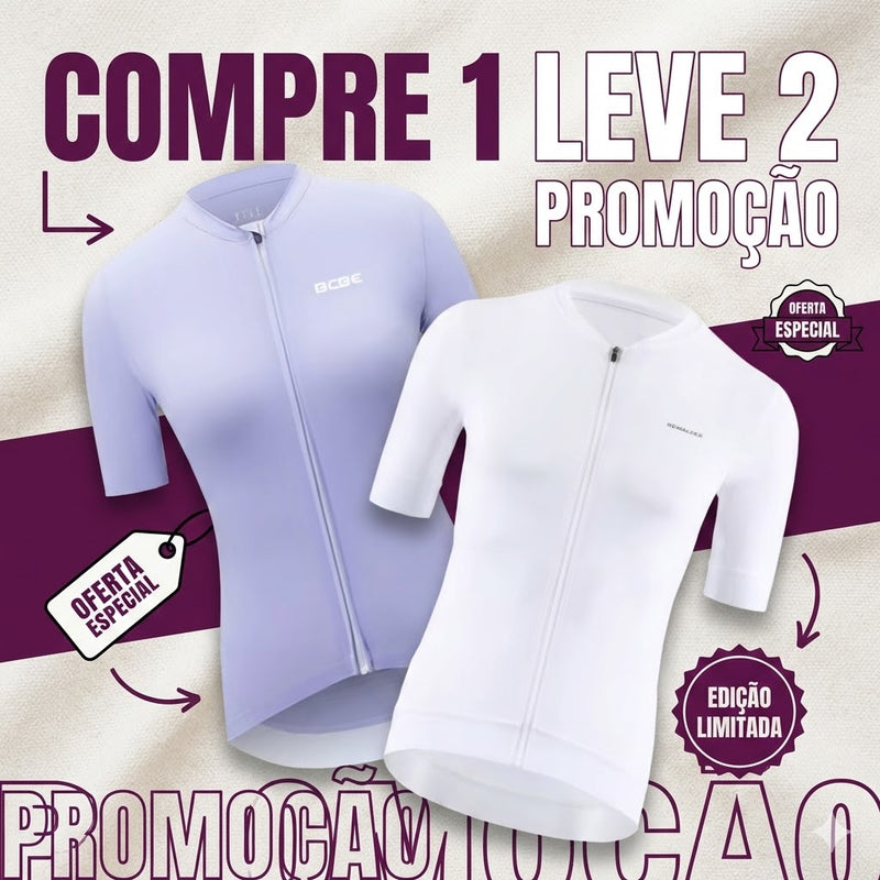 Kit 2 Camisas de Ciclismo Feminina Slim Fit