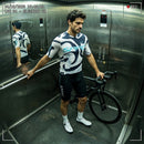 Camisa de ciclismo masculina SPEXCEL Camaleão Branco com corte aero
