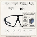 Óculos de ciclismo fotocromático Kit 1 para estrada, MTB e uso urbano